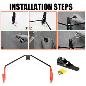 Porte-<span class=keywords><strong>vélo</strong></span> mural en acier <span class=keywords><strong>Crochet</strong></span> de rangement pliable <span class=keywords><strong>pour</strong></span> vélos de route <span class=keywords><strong>pour</strong></span> la maison ou le lieu de travail - Product Image 5