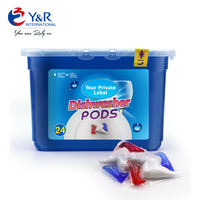 Capsules de lavage de vaisselle 3-en-1 supérieures pour éliminer la graisse, détergent puissant en forme liquide pour la cuisine, format solide jetable