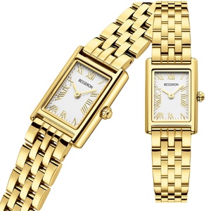 Montre à quartz pour femme avec logo personnalisé, boîtier carré en céramique, fermoir caché en acier inoxydable, montre-bracelet de luxe avec logo personnalisé pour femme - Product Image 5