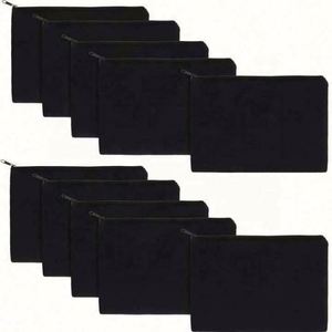 Bolsa de Maquillaje de Lona de Algodón Orgánico Reutilizable, Plegable, Ecológica, con Cierre y Logotipo Personalizado, de Moda y Buena Venta - Product Image 1