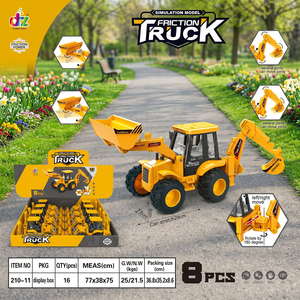 Camion de Construction à Friction en Plastique, Jouet de Simulation, Ensemble de 8 Pièces Articulées, Véhicule d'Ingénierie, Blocs de Construction pour Enfants de 2 à 4 Ans - Product Image 3