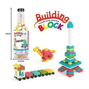 Bambino divertente gioco giocattoli interattivi creatività educazione fai da te grande bottiglia varietà di Puzzle blocchi di costruzione giocattoli per bambini