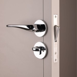 Puerta Interior Minimalista de MDF Sólido con Aislamiento Acústico, Apertura Lateral, Superficie Acabada - Product Image 2