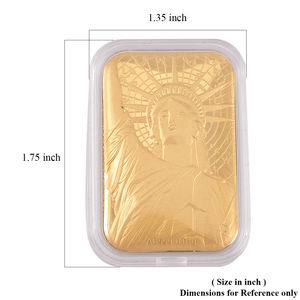 Hoja de Relieve de Oro 31x45,5mm 10mg Estatua DE LA Libertad Lámina de Oro - Product Image 5