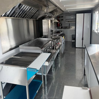 Remorque alimentaire grise à prix direct usine, cuisine mobile commerciale à double essieu pour la vente de restauration rapide