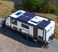 Panneau solaire monocristallin haute efficacité 190W, module de chargeur PV pour camping-car, bateau, kit d'alimentation hors réseau