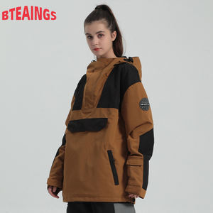 Combinaison de ski pour femme et homme, nouvelle collection, couleur contrastée, capuche, double planche, chaude, coupe-vent, imperméable, anti-neige, 100% polyester, fusion sans couture - Product Image 3