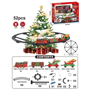 Nouveau produit transfrontalier: voie ferrée <span class=keywords><strong>électrique</strong></span> classique <span class=keywords><strong>de</strong></span> <span class=keywords><strong>Noël</strong></span> suspendue, tournant autour des arbres, voie d'assemblage polyvalente - Product Image 2