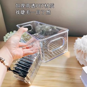 Transparent Storage Box Rectangle Plastic Stackable Desk Organizer For Stationery Makeup Cards Small Items - Product Image 3