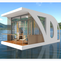 Maison flottante personnalisée en aluminium pour caravane marine, appartement flottant, bateau-maison sur l'eau, maison de loisirs avec moteur
