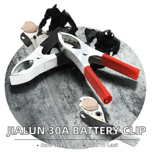 JIALUN 30A Mittelgroße Batterieklemme PVC-Ummantelter Krokodilklemmen-Adapter Umweltfreundliches Kupfer/Stahl/Kunststoff Beschichtet für Autobatterie-Ladung - Product Image 2