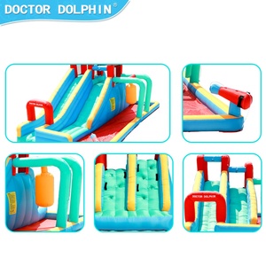 Doctor Dolphin Trượt Nước Bơm Hơi Với Bể Bơi Vải Nylon <span class=keywords><strong>Bouncer</strong></span> Bơm Hơi Với Nhà Sản Xuất Trượt Trung Quốc - Product Image 6
