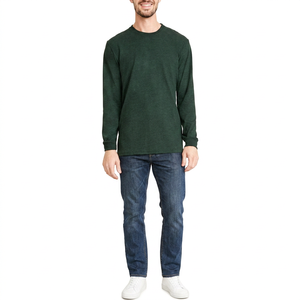 Sweat-shirt à col rond en molleton pour homme, plusieurs couleurs, en tissu molletonné français, col rond classique, mélange de coton - Product Image 1