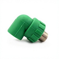 Coude mâle en PPR vert pour installation d'eau chaude et froide