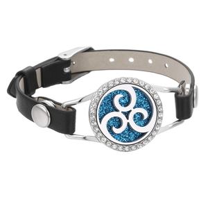 Diffuseur d'huiles essentielles aromathérapeutiques, bracelet en cuir avec pendentif - Product Image 3