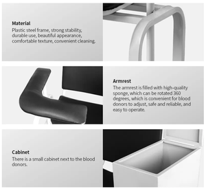 EU-MC600 PU En Cuir Président Hôpital Métal Patient <span class=keywords><strong>Médical</strong></span> Don de Sang Président avec <span class=keywords><strong>Cabinet</strong></span> - Product Image 5