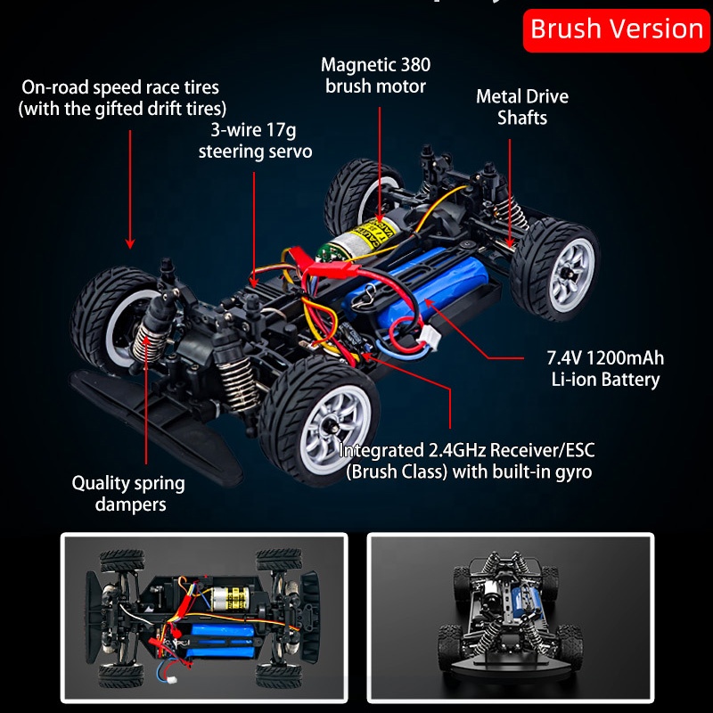 Pinecone Hobby Model Gs-1605 - 1/16 Scale RC Drift Car