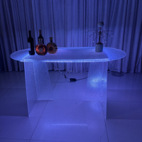 Table de mariage en acrylique personnalisée, moderne, élégante, transparente, pour desserts, fêtes, banquets, événements, décoration de scène de mariage