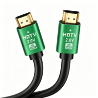 Kabel HDMI 2.0 Ultra High Speed 4K 18Gbps dengan Casing Paduan Seng Hijau, 4K 60Hz HDMIR EARC Kabel Ethernet untuk PS5 Xbox Monitor Proyektor