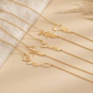 S925 plata esterlina DIY pareja collar pulido diamante inglés plata colgante Europeo Americano fino colgante collares - Product Image 3