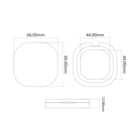Emballage de fard à paupières de dessin animé mignon étui à blush compact unique 44mm mini contenant de poudre pressée en plastique