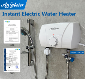 Nhiệt Nước Một Cách Nhanh Chóng 3500W-5500W 220V Vô Bước Núm Điều Khiển Nhiệt Độ Phạm Vi 25 ° C-55 ° C Điện <span class=keywords><strong>Tankless</strong></span> Mini Máy Nước Nóng - Product Image 5