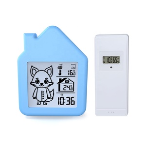 Nhiệt kế trong nhà và ngoài trời, nhắc nhở mặc quần áo với mô hình hoạt hình, nhắc nhở xu hướng nhiệt độ, đồng hồ kỹ thuật số - Product Image 6