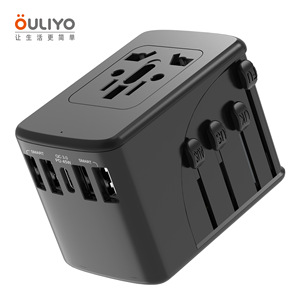 Gan Universal Travel <b>Adapter</b> 45W PD 3.0 4USB-A+<b>USB</b>-<b>C</b> Multi Country Plug Converter - Product Image 4