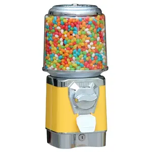 Aluminum Alloy body Square container candy gumball dispenser vending machine