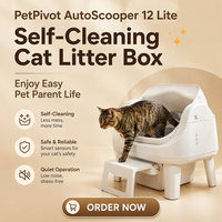 Litière automatique pour chat AS12, ouverture supérieure, fonctionnement silencieux, grande capacité, produit écologique pour plusieurs chats
