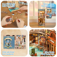 Kit de bricolage 3D en bois écologique TQ143 pour scènes de rue de Venise, Italie, miniatures, serre-livres, jouets de maison de poupée, puzzle - Pour des rêves vénitiens