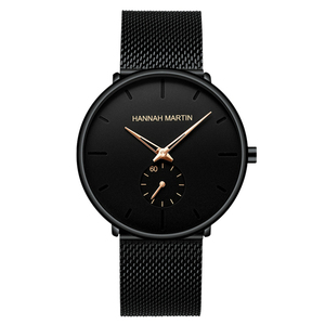 Montre Hannah Martin 1240 pour homme, étanche, tendance coréenne, mode décontractée, montre à quartz avec bracelet en acier inoxydable - Product Image 1