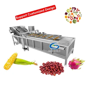 Automatic Pitaya Cleaning Line Dry Red Dates/date Palm Washing And Drying Machine