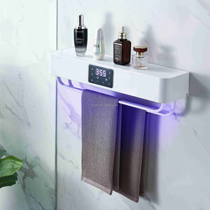 Baño Inodoro Cocina Montado en la pared Crema eléctrica calentada Toalla de baño blanca Tendedero Toalla Desinfección Calentador <span class=keywords><strong>Toallero</strong></span> Barra Estante - Product Image 3