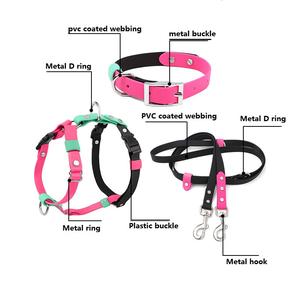 Premium Quality Custom Logo <strong>Dog</strong> Gear Waterproof Adjustable Quick Release Sturdy Metal No Pull Harness Leash Set Two Tone Colors - Product Image 4