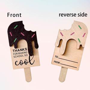 Porte-cartes en contreplaqué pour enseignants, idéal pour cartes-cadeaux, cadeaux de remerciement et décoration élégante pour la maison - Product Image 2