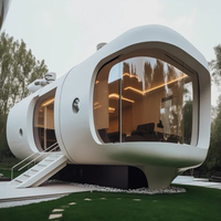Casa Modular Prefabricada de Lujo Moderna, Tipo Contenedor, Cápsula Espacial Prefabricada para Villa o Apartamento en Venta