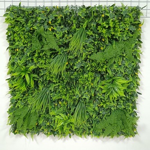 Panneau mural végétal artificiel en plastique durable <span class=keywords><strong>pour</strong></span> décoration de mariage et de Noël 100x100cm intérieur/extérieur suspendu - Product Image 4