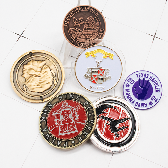 Wholesale Customized Metal Coins Design High Quality Soft Enamel Metal Challenge Coins