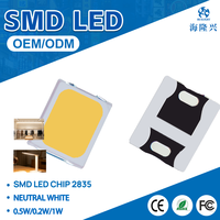 Puce LED SMD 2835 3V 0.2W Blanc Neutre Haute Luminosité 3 ans de garantie Ingan ROHS CE 4000-4500K Lumière Blanche pour Lampe de Protection Oculaire