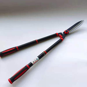 Tijeras para setos extensibles Tokunosuke de 50 cm, de acero inoxidable con revestimiento de teflón, rojas, telescópicas, para jardinería, con cabezal recto - Product Image 4