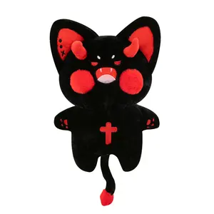 Dropshipping korku Kawaii Spooky Spooky sevimli doldurulmuş hayvan şeytan kedi gotik peluş oyuncaklar