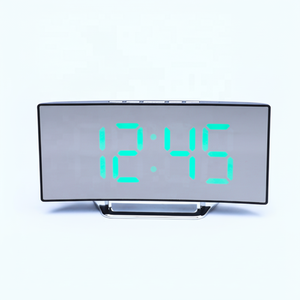 <b>Smart</b> Led Digital Alarm <b>Clock</b> With Backlight Usb Charging Rectangle Shape Bedroom <b>Table</b> <b>Clock</b> Mirror Design Home Decor Accessory - Product Image 1