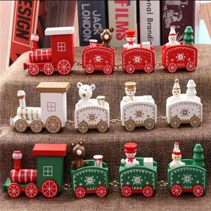 Kerst Houten Trein Vakantie Bureau Ornament Kerstversiering Kinderen Speelgoed Cadeau Kerstversiering Gelukkig Nieuwjaar