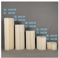 DG004 Table à dessert pliable en papier réutilisable, présentoir cylindrique en papier nid d'abeille écologique pliable pour la décoration d'événements