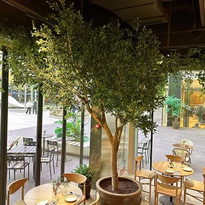 Árbol de <span class=keywords><strong>Olivo</strong></span> Artificial de 4 Metros, Árbol de <span class=keywords><strong>Olivo</strong></span> Artificial Realista para Decoración de Restaurantes y Cafeterías, Diseño Interior y Exterior, Árbol Artificial con <span class=keywords><strong>Maceta</strong></span> - Product Image 4