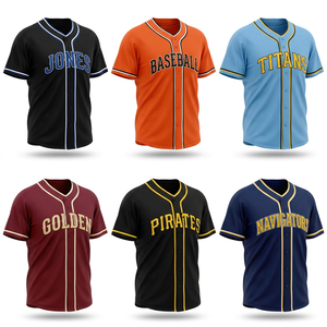 T-shirt d'entraînement unisexe à manches courtes avec imprimé lettres, style cardigan, pour l'été, idéal pour les équipes de baseball transfrontalières - Product Image 1