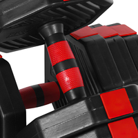 Ensemble d'haltères en plastique 6 en 1 en gros, haltères réglables, kettlebell, logo personnalisé unisexe pour la salle de sport et l'entraînement à domicile