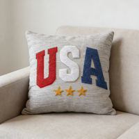 Patchs thermocollants personnalisés en chenille, grandes lettres et fleurs brodées, style USA, pour vêtements