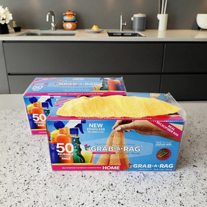 Paños de limpieza <span class=keywords><strong>para</strong></span> el hogar sin bordes de <span class=keywords><strong>microfibra</strong></span> <span class=keywords><strong>para</strong></span> cocina, baño automático, trapos nuevos multiusos, toalla de lavado, reutilizable, Universal - Product Image 2